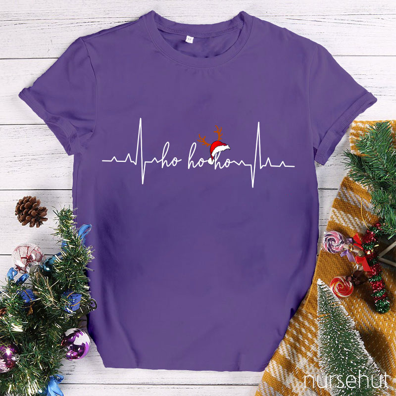 The Heart Beats Before Christmas Are Happy Nurse T-Shirt