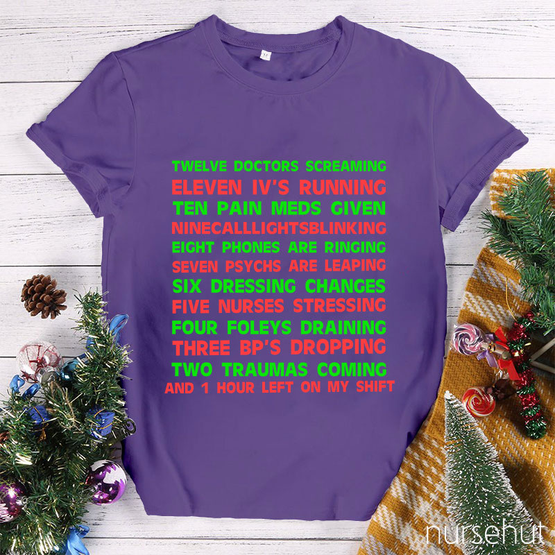 Christmas Countdown Nurse T-Shirt