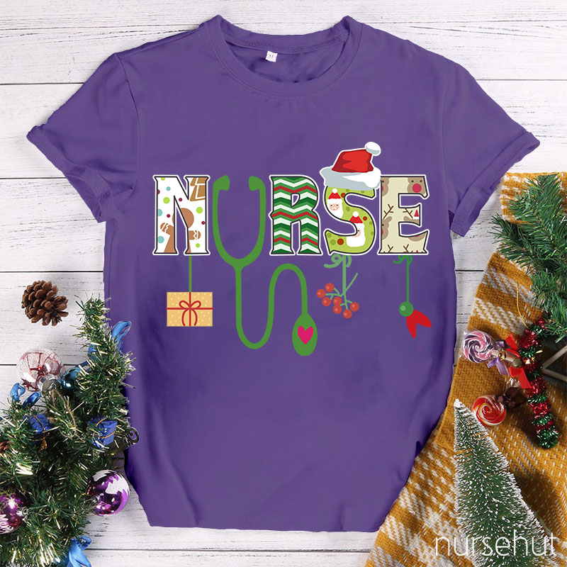 Nurse Christmas Winter Vibes Nurse T-Shirt