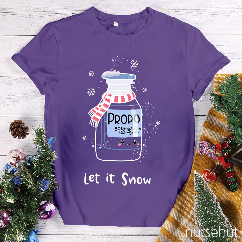 Let It Snow Nurse T-Shirt