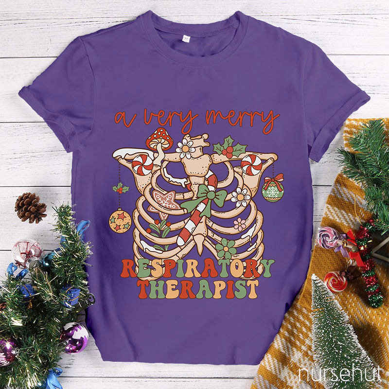 A Very Merry Respiratory Therapist Nurse T-Shirt