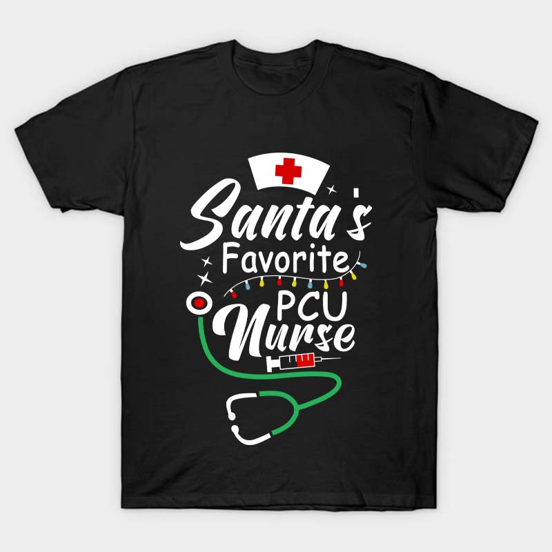Personalized Santa's Favorite Nurse T-Shirt