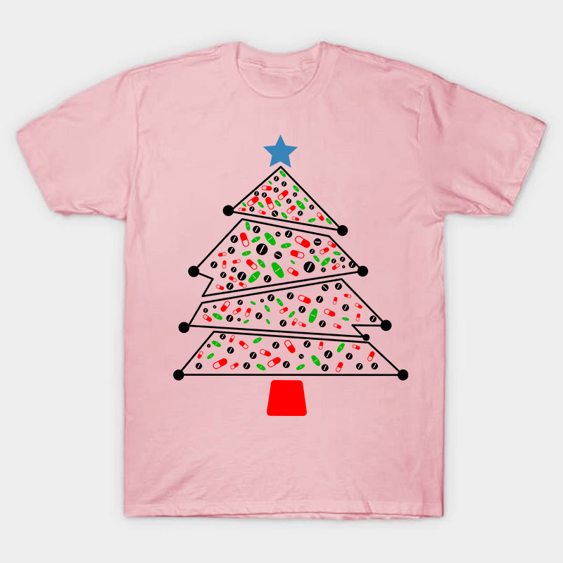 Pill Christmas Tree Nurse T-Shirt