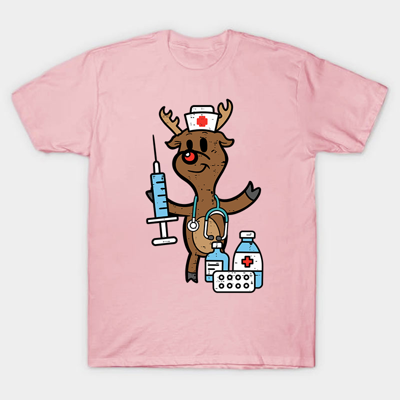 Christmas Elk Nurse T-Shirt