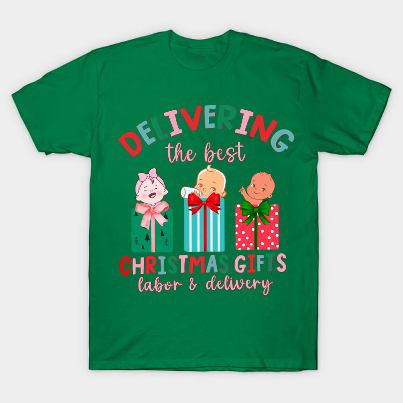 Delivering The Best Christmas Gifts Nurse T-Shirt