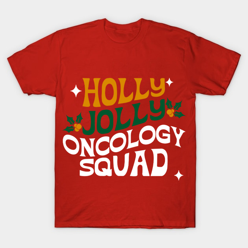 Personalized Holly Jolly Squad Nurse T-Shirt