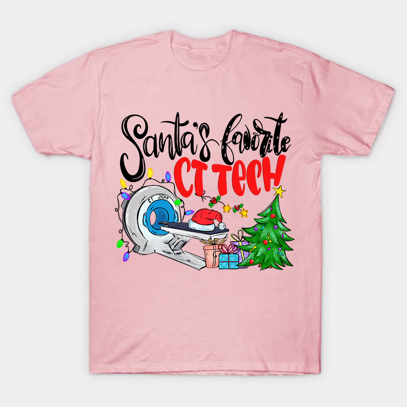 Santa's Favorite Ct Tech Nurse T-Shirt