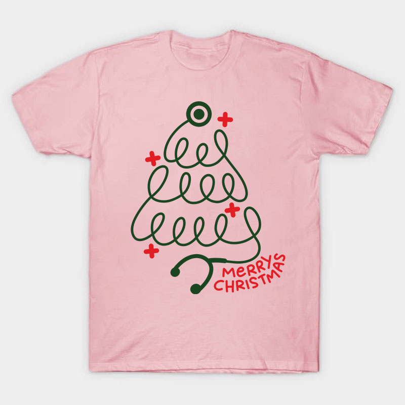 Merry Christmas Christmas Tree Nurse T-Shirt