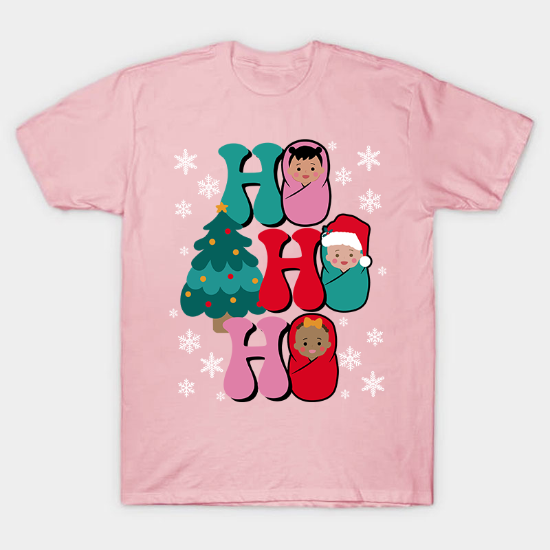 Ho Ho Ho Christmas Nurse T-Shirt