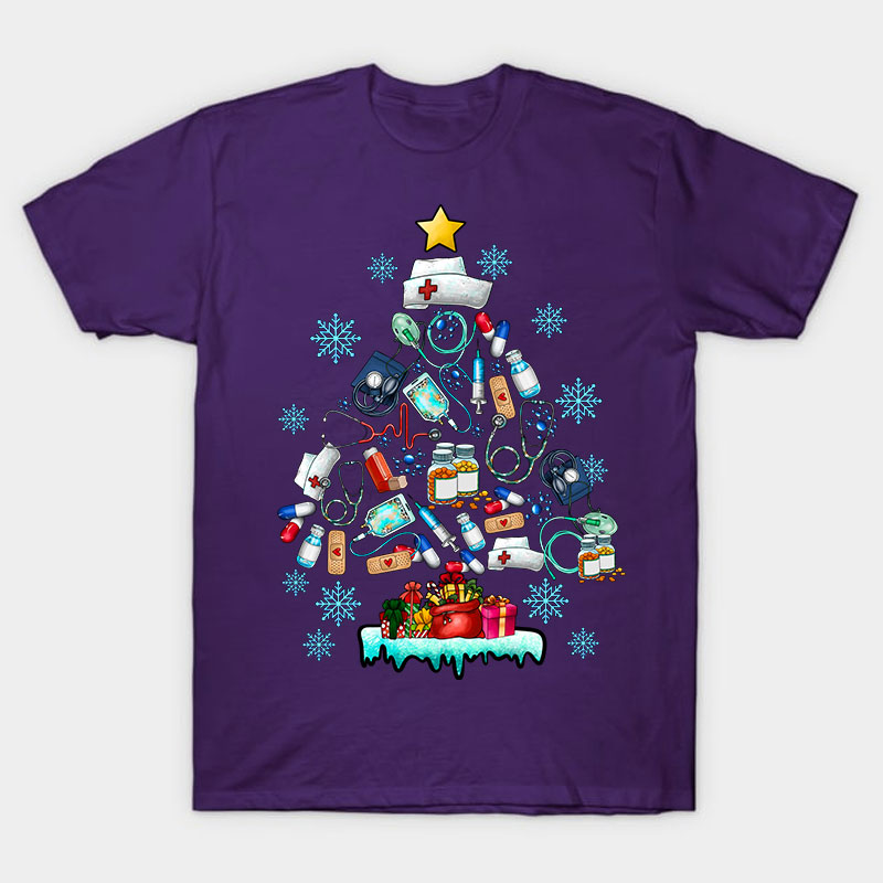 Nurse Christmas Trees Nurse T-Shirt