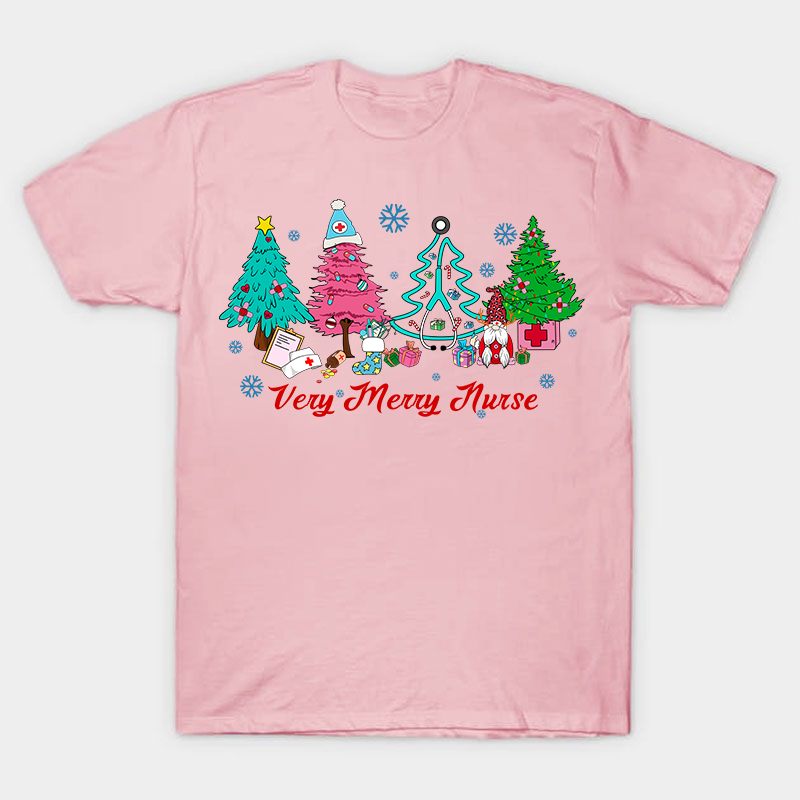 Nurse Christmas Tree With Gnome Nurse T-Shirt