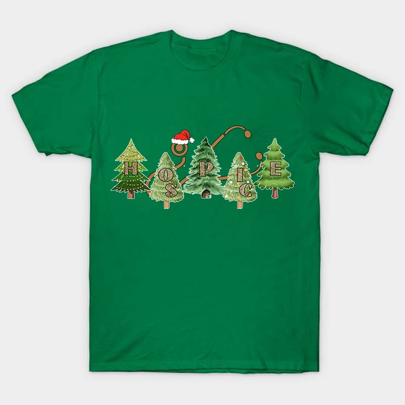 Hospice Christmas Tree Nurse T-Shirt