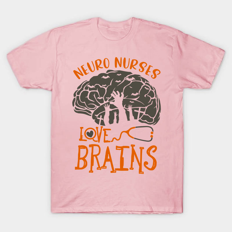 Neuro Nurses Love Brains Nurse T-Shirt