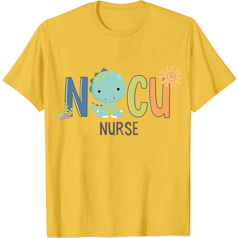 NICU Cute Dinosaur Nurse T-Shirt