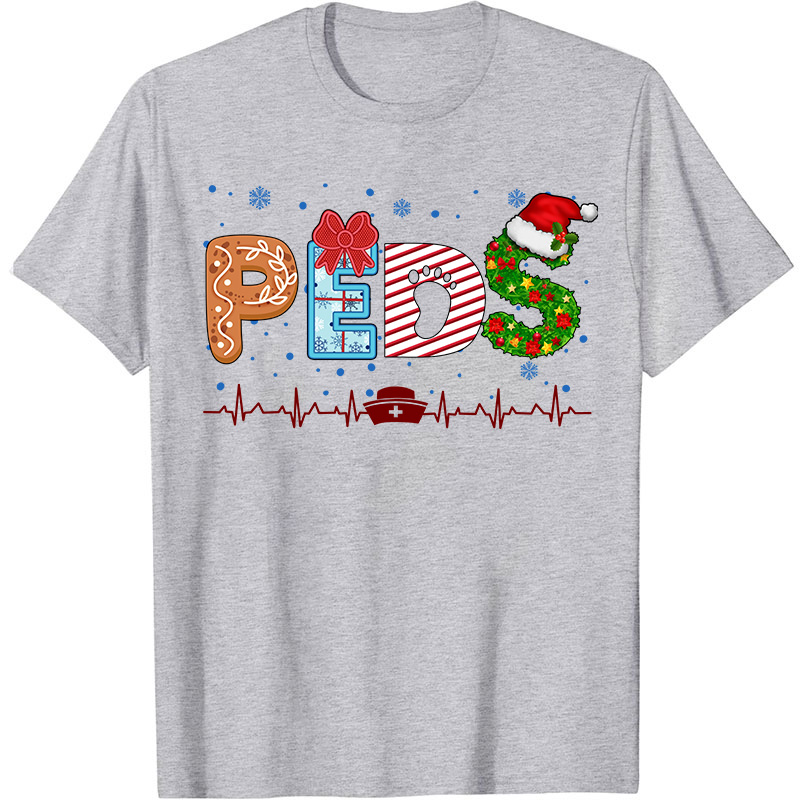 Personalized Christmas Elements Letters Nurse T-Shirt