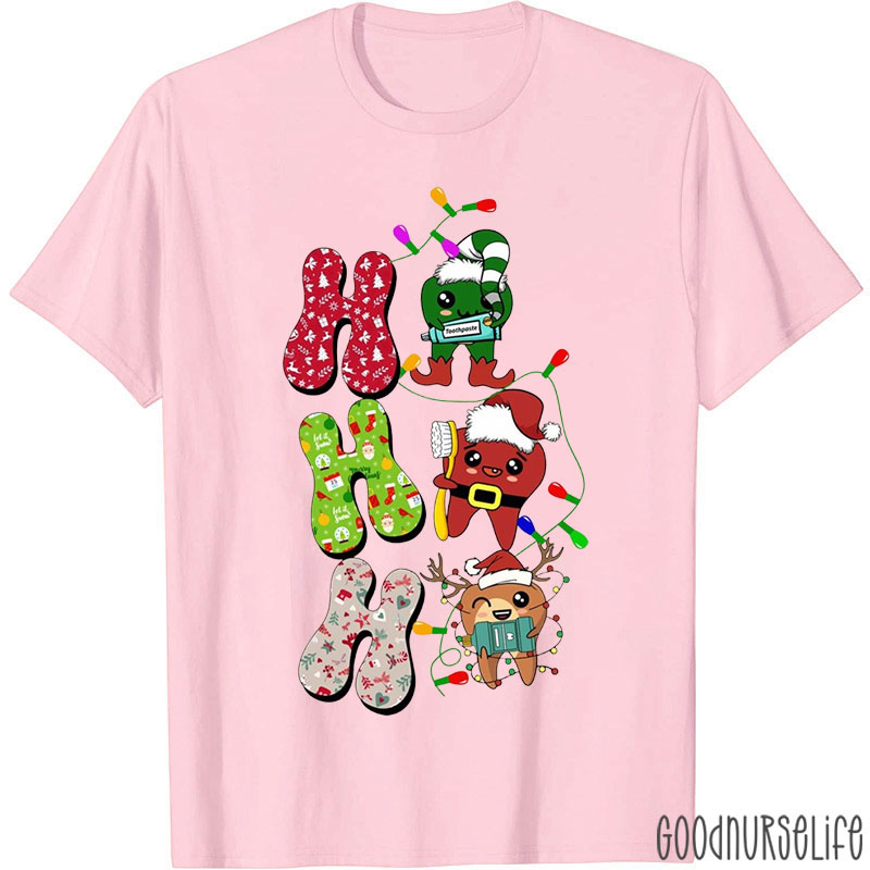 Hahaha Tooth Christmas Nurse T-shirt