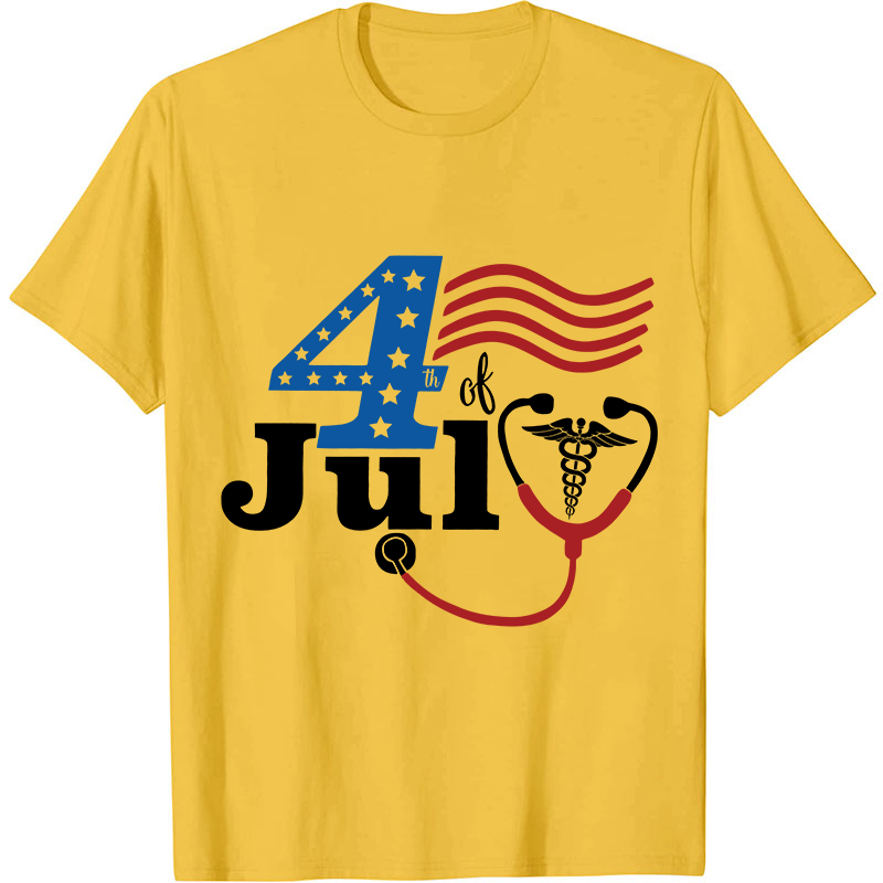 Happy Independence Day The Fourth Of July Nurse T-Shirt