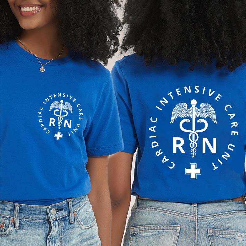 Cardiac Intensive Care Unity Nurse Two Sided T-Shirt