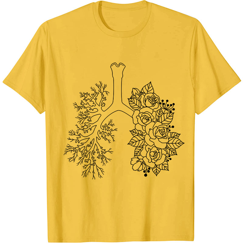 Floral Lung Nurse T-Shirt