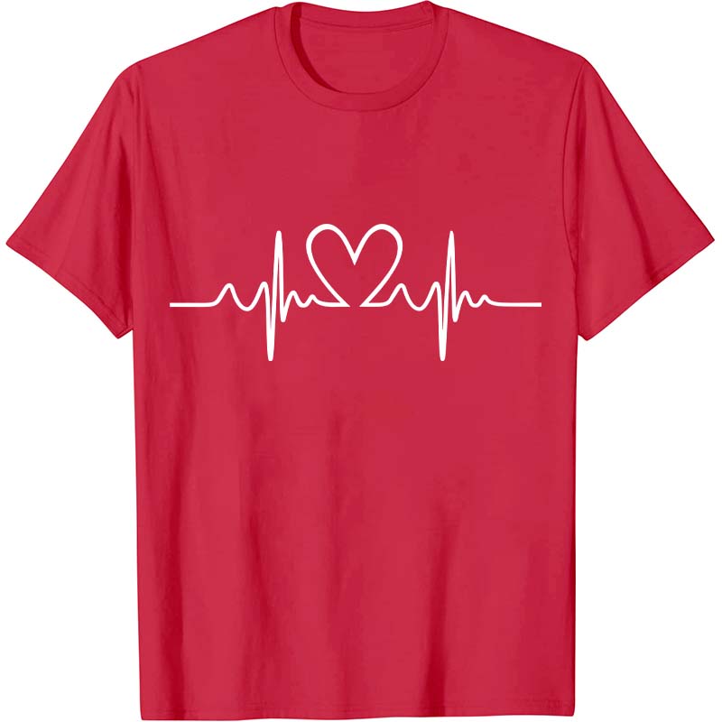 Love Heart Heartbeat Nurse T-Shirt