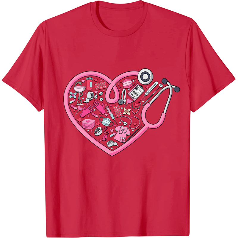 Heart Nurse Valentine's Day Nurse T-Shirt