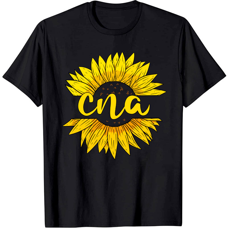 Personalized Job Title Sunflower Nurse T-Shirt