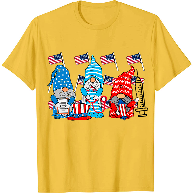 Independence Day 4 Flags And Syringe Nurse T-Shirt