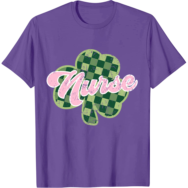 Pink Shamrock Nurse T-Shirt
