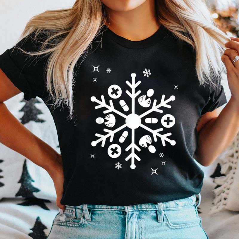 Drug Snowflake Nurse T-Shirt