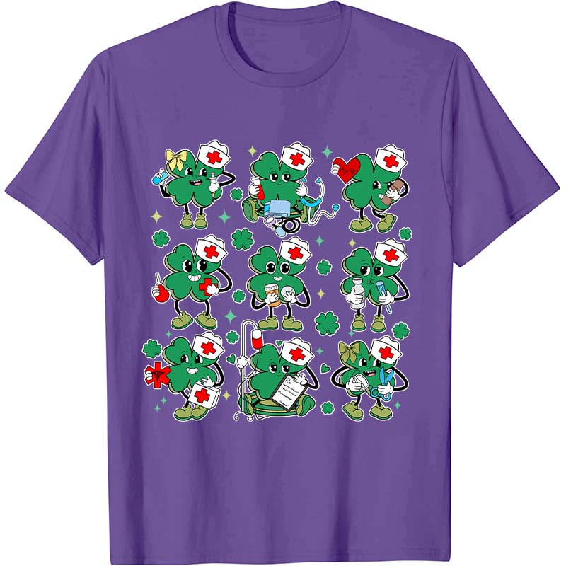 Funny Nurse Clover Nurse T-Shirt