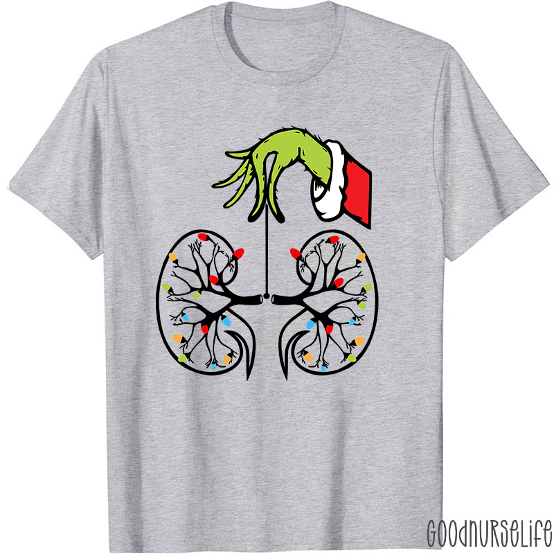 Kidney With Lights Christmas Nurse T-Shirt