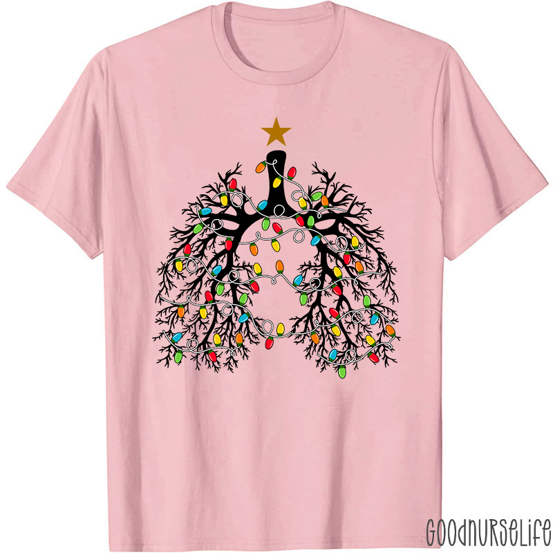 Respiratory Therapist Lung Christmas Nurse T-Shirt
