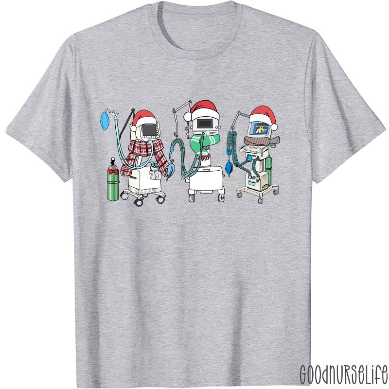 Ventilator Respiratory Therapist Christmas T-Shirt