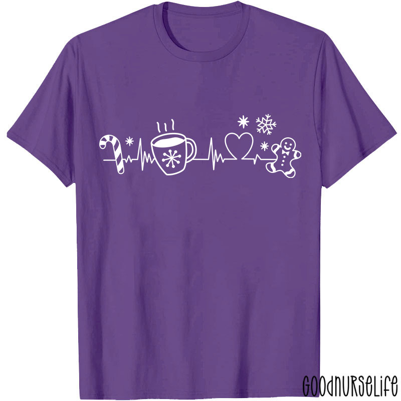 Christmas Heartbeat Nurse T-Shirt