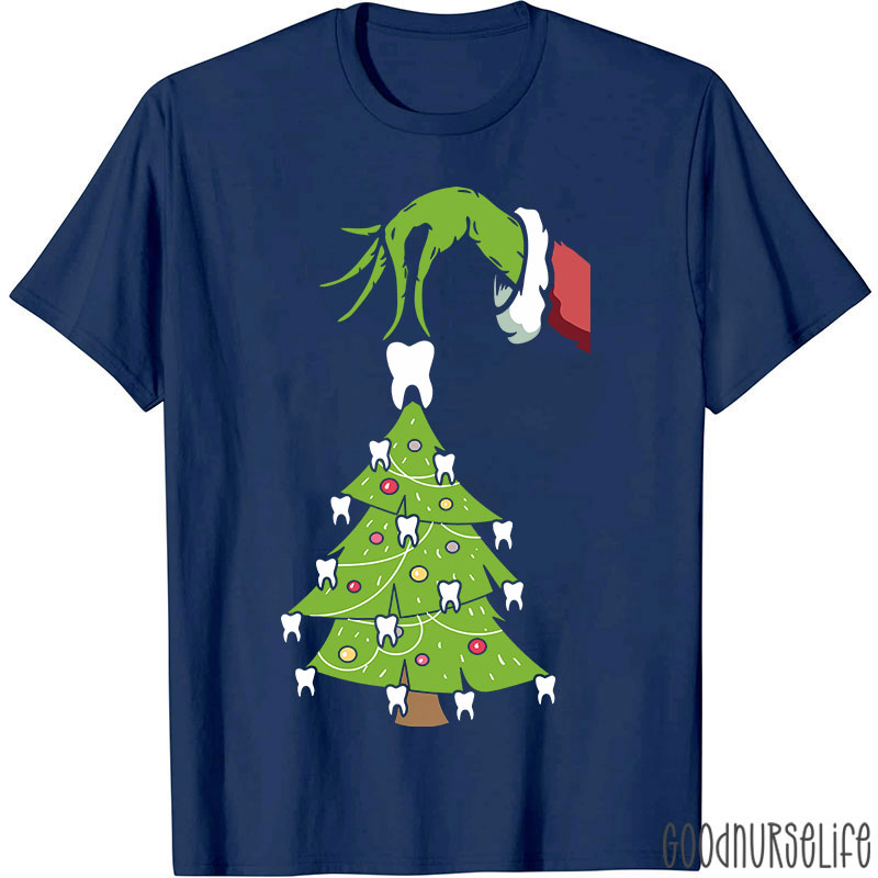 Xmas Teeth Tree Nurse T-shirt
