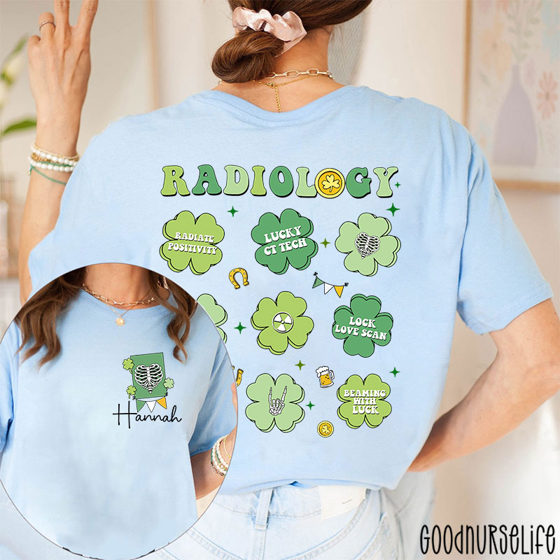 Personalized Lock Love Scan Nurse Two Sided T-Shirt