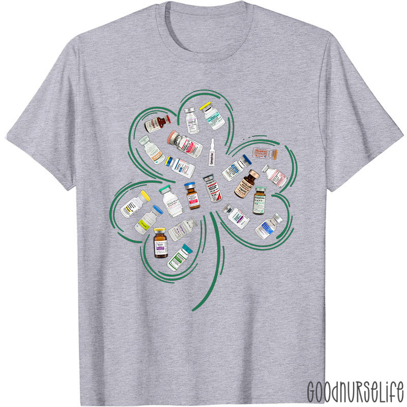 Medicine And Clover Nurse T-Shirt