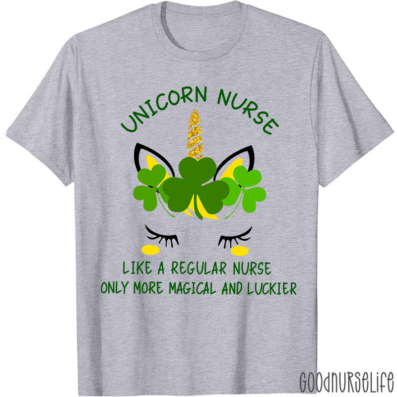 Nurse Unicorn St Patrick Nurse T-Shirt