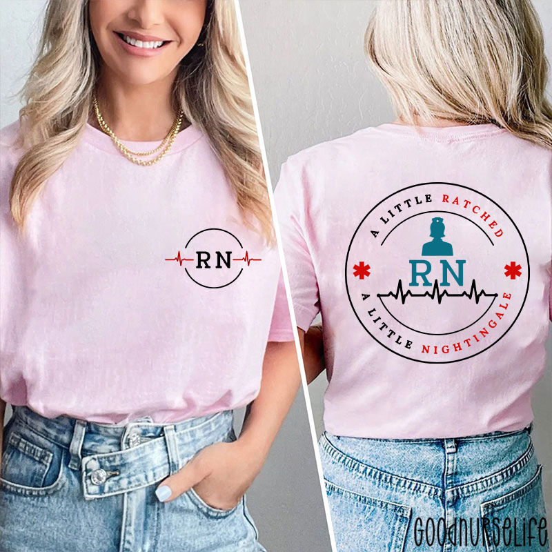 RN Ratched & Nightingale Nurse Two Sided T-Shirt