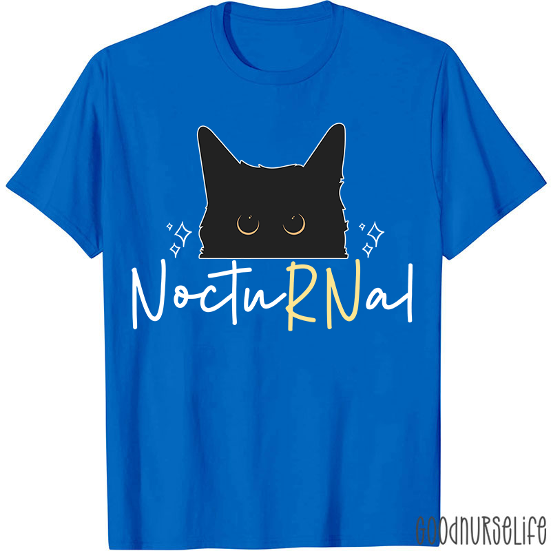 Black Cat Nocturnal Nurse T-Shirt