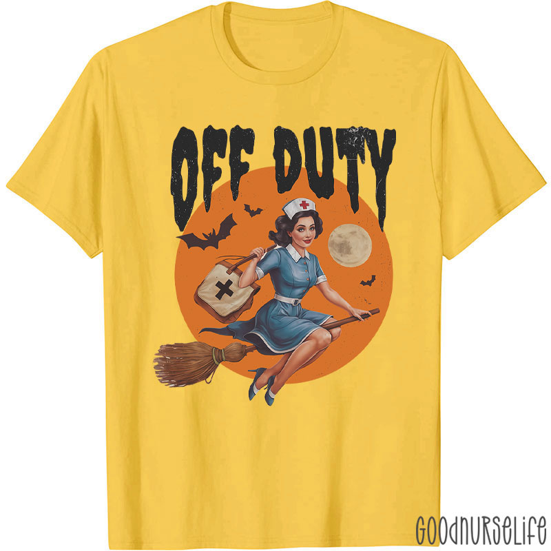 Spooky Nurse Off Duty Halloween Party Nurse T-Shirt
