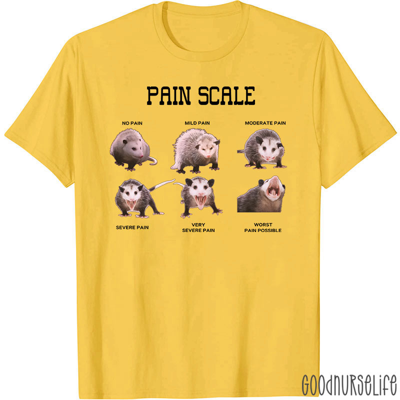 Funny Nurse Pain Scale Pain Assessment Nurse T-Shirt