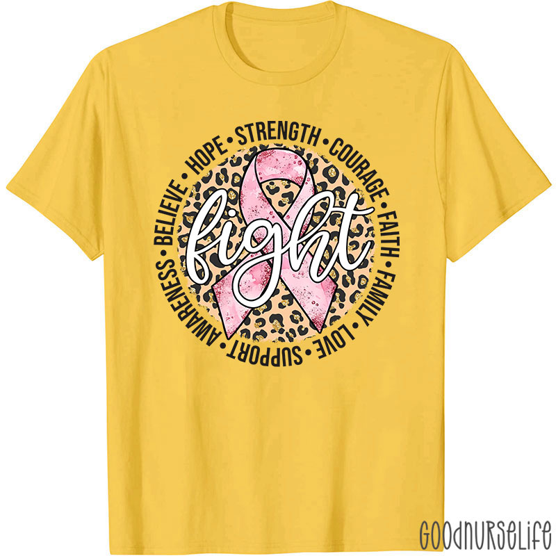 Pink Ribbon Fight Breast Cancer Nurse T-Shirt
