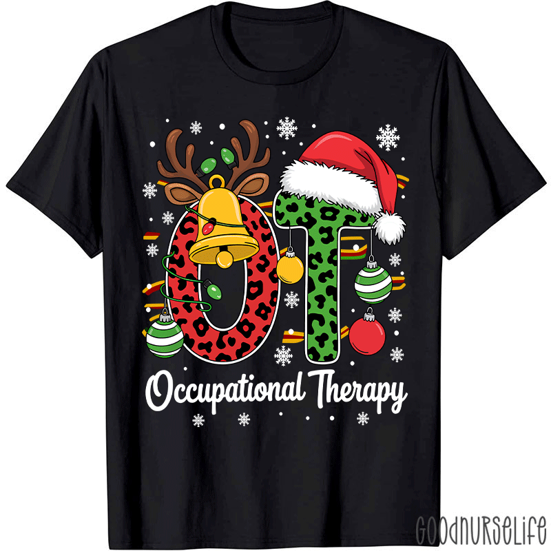 Leopard Printed OT Christmas T-Shirt