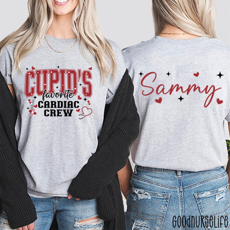 Personalized Cupid's Favorite Nurse Two Sided T-Shirt