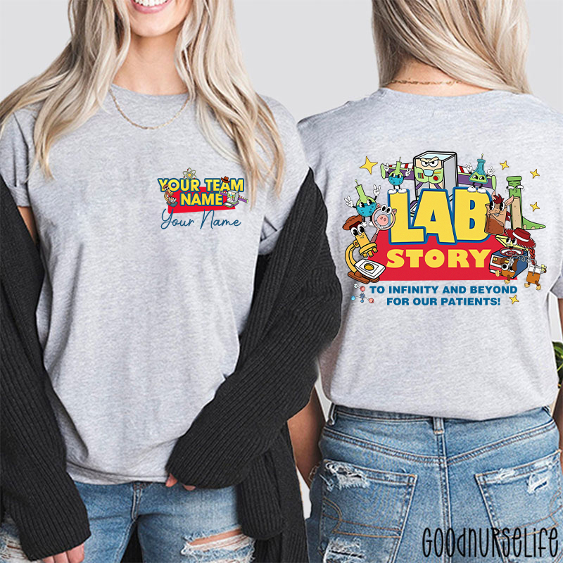 Personalized Lab Week 2026 Lab Story Two Sided T-Shirt