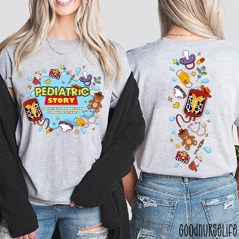 Pediatric Story To Infinity And Beyond Two Sided T-Shirt