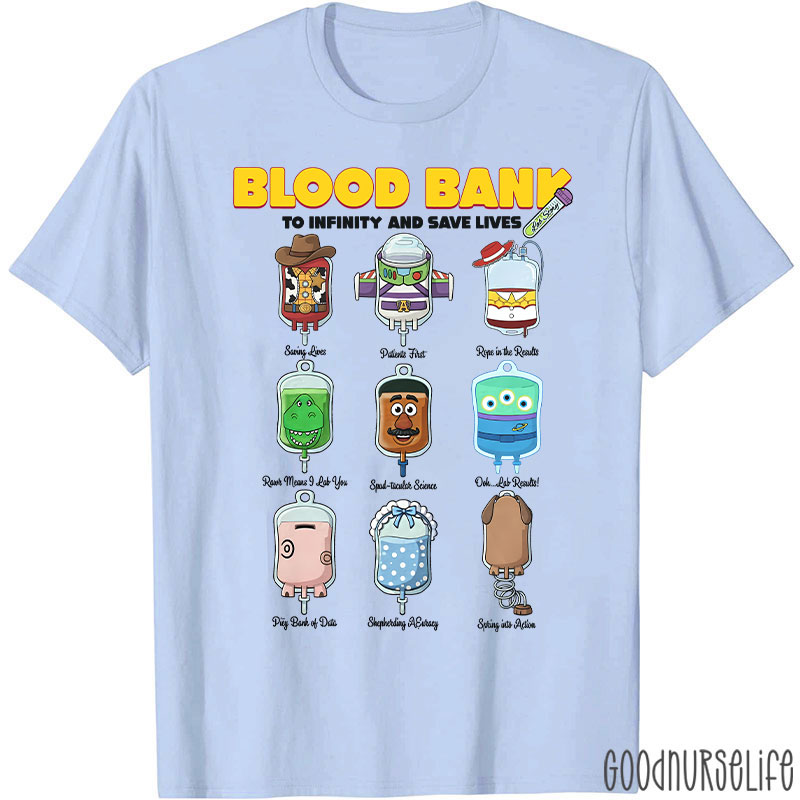 Blood Bank To Infinity And Save Lives T-shirt
