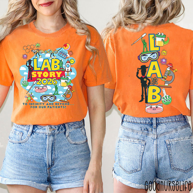 Funny Lab Grop Lab Story 2026 Two Sided T-Shirt