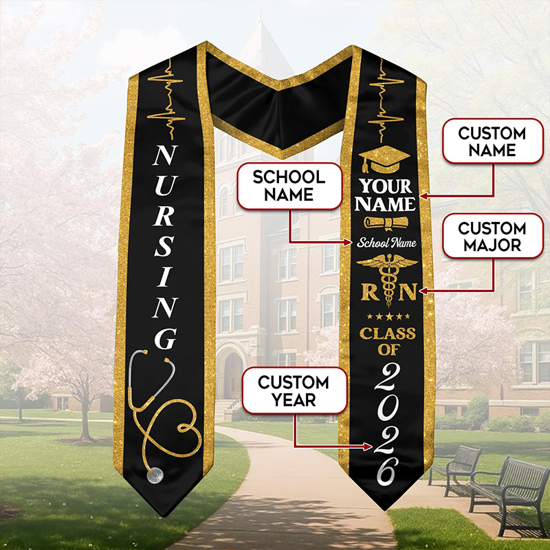 Personalized Nursing Graduation Stole